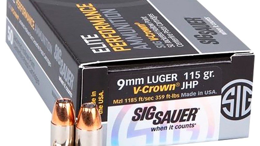 Sig Elite Elite Performance, 9mm, 115gr, Jacketed Hollow Point, 50rd Box