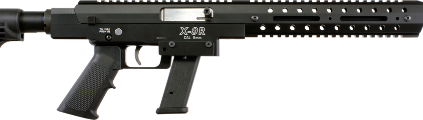 Excel X-Series X-9R 9mm 16" 17rd Black 6 Position Synthetic Stock Black Aluminum Receiver