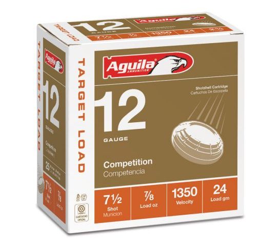 Aguila Competition 12 Gauge 2-3/4 inches 9 Shot 7/8 oz International Lead Shotshell, Birdshot, 25/Box – 1CHB1254