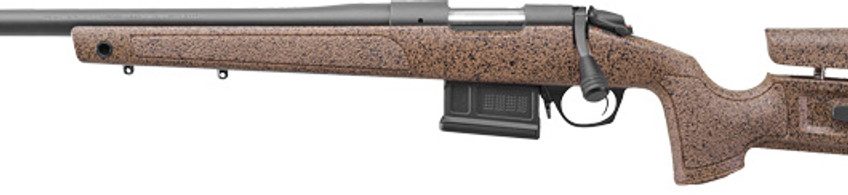 Bergara B-14 HMR 22-250 Rem, 24" Black Cerakote Rec/Barrel Black Speckled Brown Adjustable Cheekpiece Mini-Chassis Stock, Left Hand, 5rd