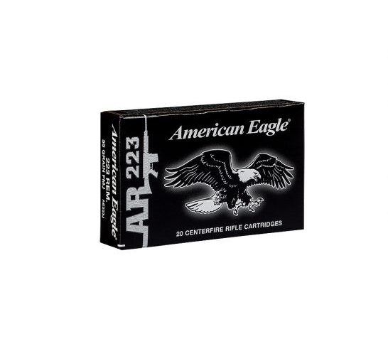 American Eagle 223 55gr FMJ Ammunition 20rds – AE223JLC