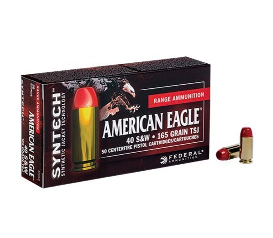 American Eagle 40 S&W 165gr TSJ (Total Synthetic Jacket) Ammunition 50rds – AE40SJ1