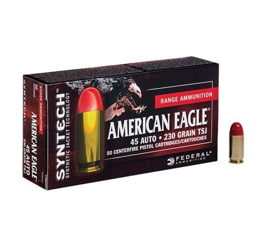 American Eagle 45 Auto/ACP 230gr TSJ (Total Synthetic Jacket) Ammunition 50rds – AE45SJ1