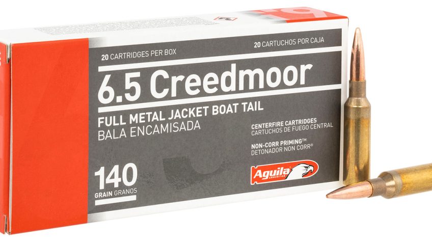 Aguila 6.5 Creedmoor 140gr Full Metal Jacket Boat-Tail Rifle Ammo – 20 Rounds