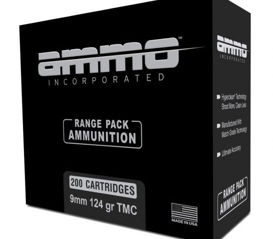 Ammo Inc 124 gr TMC 9mm Ammunition 200 Round Range Pack – 9124TMC-A200