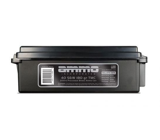 Ammo Inc 180 gr TMC .40 S&W Ammunition 200 Round Ammo Can – 40180TMC-RB200