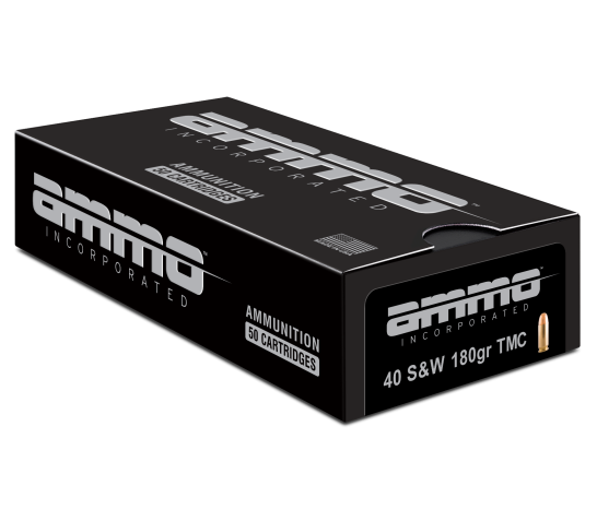 Ammo Inc 40 S&W Ammo 180 Grain TMC 50rds – 40180TMC-A50