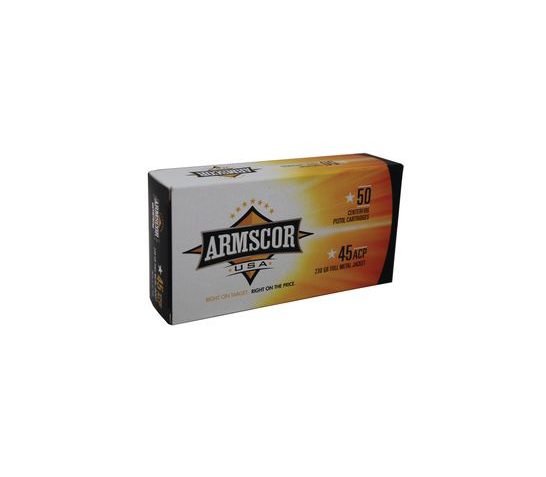 Armscor 45 Auto/ACP 230gr FMJ Ammunition 50rds – FAC45-12N