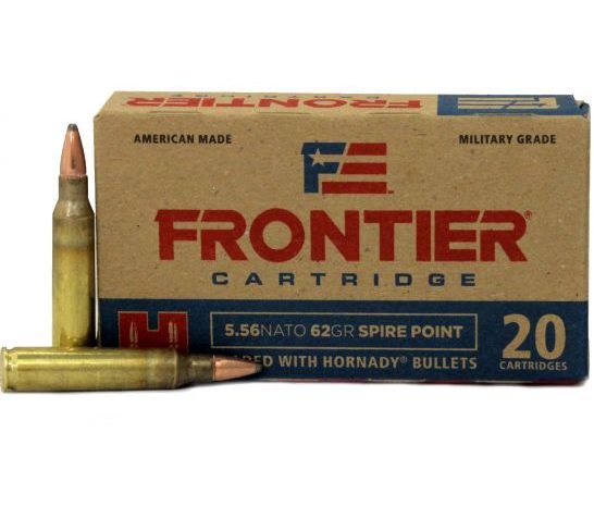 Hornady Frontier 5.56 NATO 62gr Spire Point 20 Rounds Ammunition – FR280