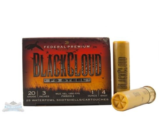 Federal 20ga 3" 1oz #4 Black Cloud Waterfowl Shotshells 25rds –  PWB209 4