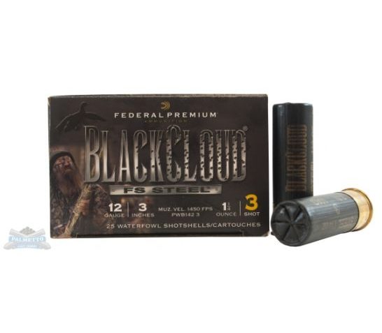 Federal 12ga 3" 1.25oz #3 Black Cloud Waterfowl Shotshells 25rds – PWB142 3