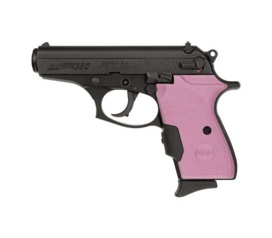 Bersa Thunder .380 ACP Pistol With Pink Laser Grip, Black – T380M8CTP