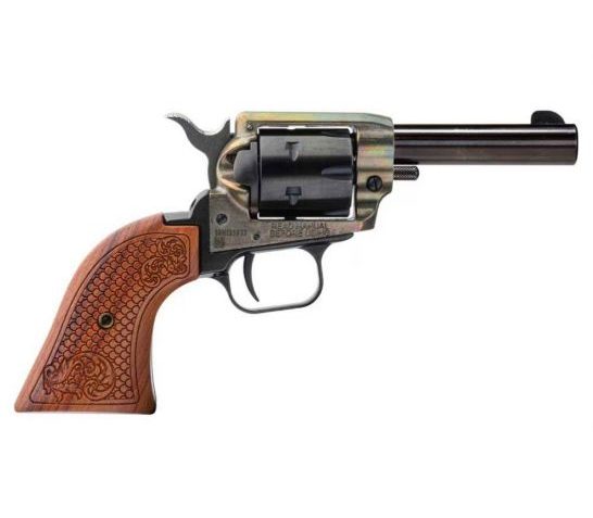 Heritage Rough Rider Barkeep .22 LR Pistol 6rd BK/CH Wood Burned – BK22CH3WBRN10