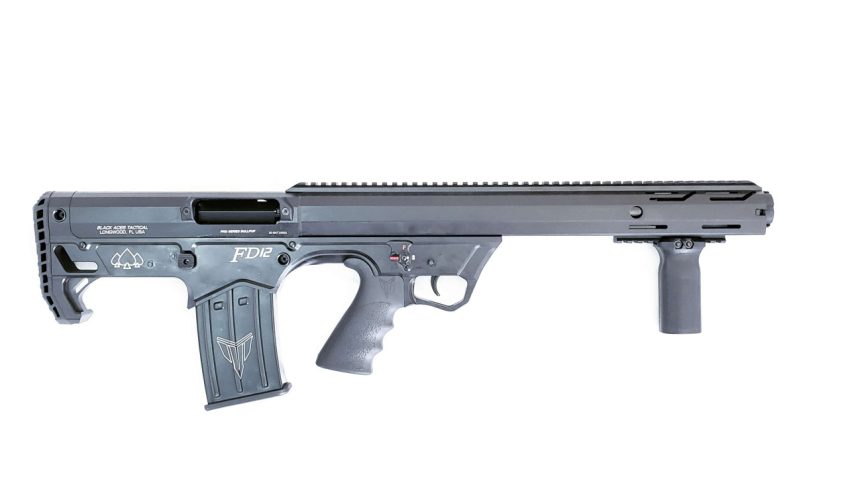 Black Aces Tactical Bullpup 12 Gauge Pump, 18.5 Inch Barrel. 2 – 5 rnd Mags, Black Synthetic