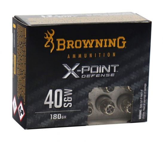 Browning X-Point Defense 180 gr 40 S&W Ammunition, 20 Rounds – B191700402