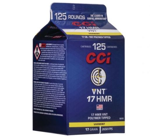 CCI VNT 17 HMR 17 gr VNT 125 Round Carton – 923CC