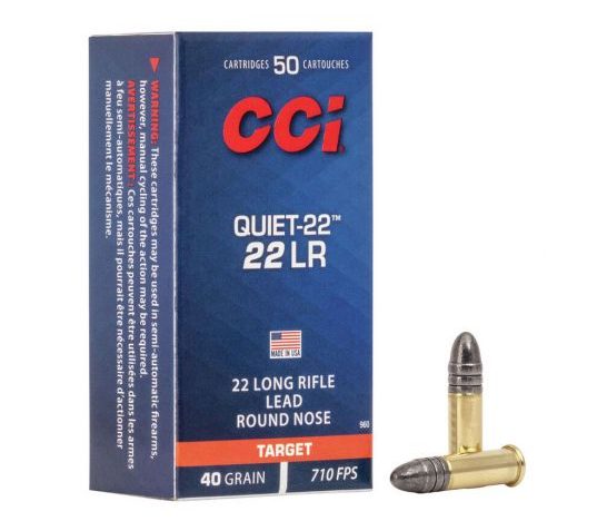 CCI Quiet-22 40 gr LRN .22 LR Ammunition 50 Rounds – 960