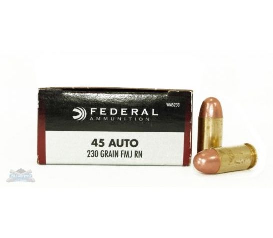 Federal 45 Auto/ACP 230gr FMJ Champion Ammunition 50rds – WM5233