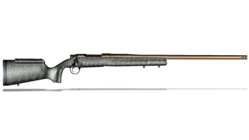 Christensen Arms Mesa Long Range .338 Lapua Mag 27″ 1:9 Bronze Green w/ Black & Tan Webbing Rifle 801-02014-00