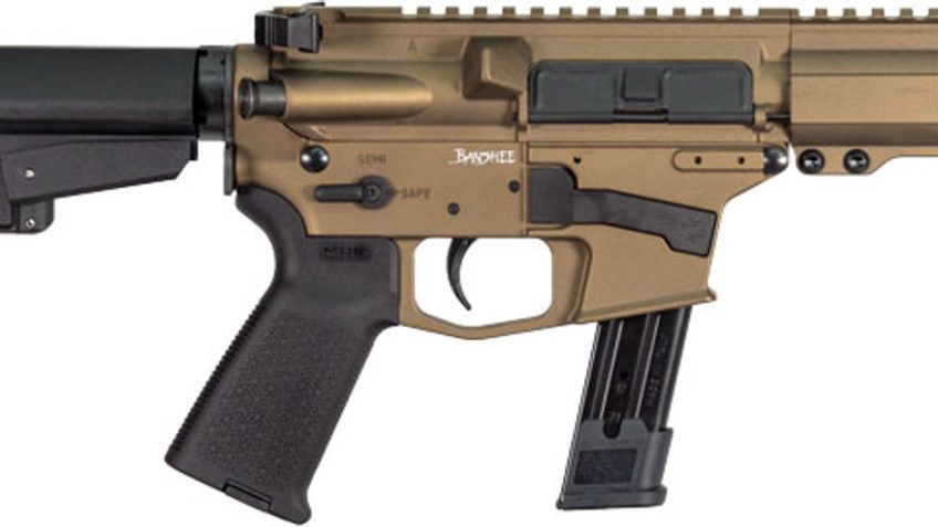 CMMG Banshee 300 MK17 9mm 5" 21+1 Burnt Bronze Cerakote Receiver CMMG 6 Position RipBrace Stock