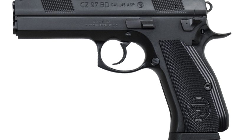 CZ USA 97 BD .45 ACP, 4.65" Barrel, Luminescent Sights, Steel Frame, Black, 10rd