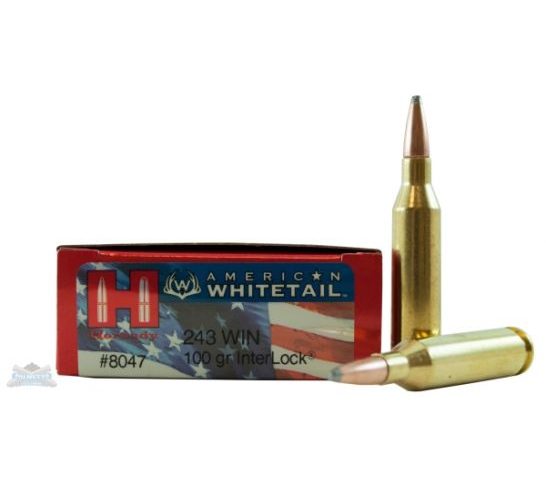 Hornady 243 100gr Interlock American Whitetail Ammunition 20rds – 8047