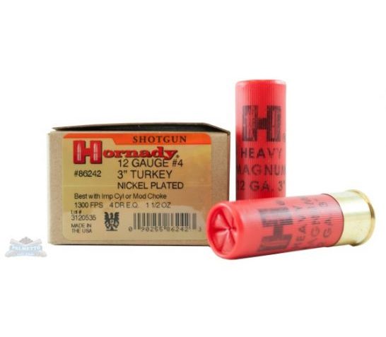 Hornady 12ga #4 Nickel 3" Heavy Magnum Turkey Ammunition 10rds – 86242