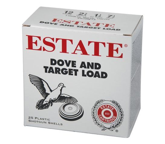 Estate 12ga 2 3/4" 1-1/8oz #7.5 Shotshell Ammunition 25rds – GTL12HN7.5