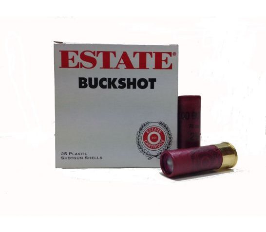 Estate 12ga 2.75" 00 Buck Shotshells 25rds – I127N 00