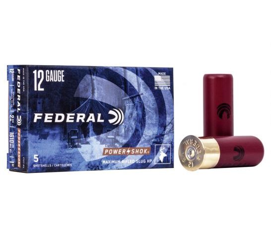 Federal 12ga 2.75" Max 1oz HP Power-Shok Shotshell Ammunition 5rds – F127 RS