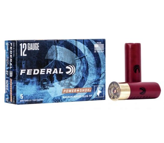 Federal 12ga 2.75" Magnum 1.25oz HP Power-Shok Rifled Slug Shotshell Ammunition 5rds – F130 RS