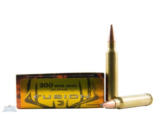 Federal 300 Winchester Magnum 180gr Fusion Ammunition 20rds – F300WFS3