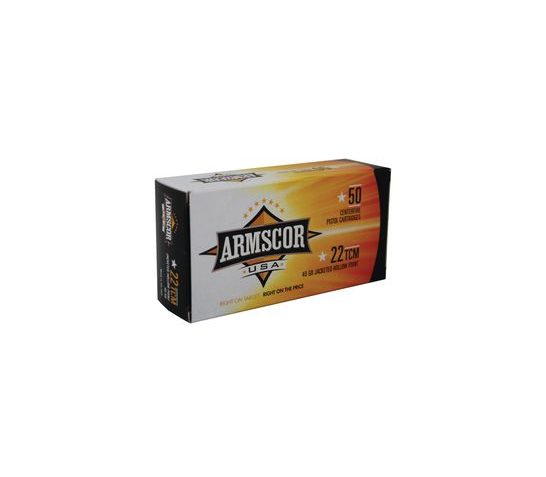 Armscor .22 TCM 40gr JHP Ammunition. 50 Rounds – FAC22TCM-1N