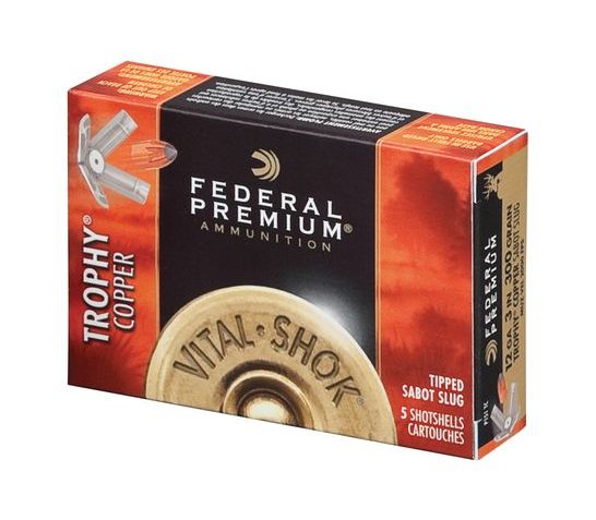 Federal 12ga 3" 300gr Trophy Copper Sabot Slug Vital-Shok Shotshell Ammunition 5rds – P151 TC