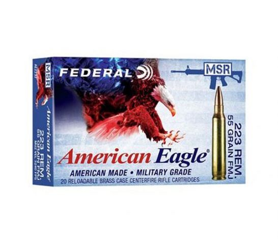 Federal American Eagle 55 gr FMJ .223 Remington 20 Rounds – AE223JX