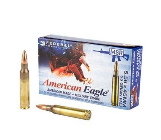 Federal American Eagle 55 gr FMJ-BT 5.56×45 Ammunition 20 Rounds – XM193X