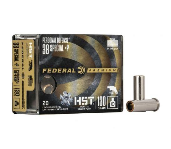 Federal Personal Defense 130gr Micro HST 38 Special Ammunition 20rds – P38HST1S