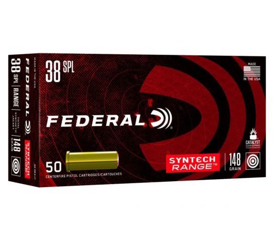 Federal Syntech Synthetic Jacket Wadcutter 148 gr .38 Special 50 Rounds – AE38SJ1