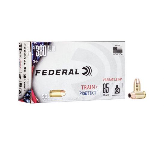 Federal Train And Protect 85 gr VHP .380 ACP 50 Rounds Ammunition – TP380VHP1