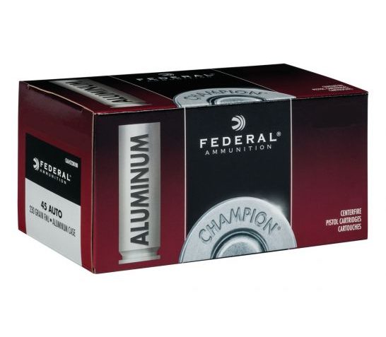 Federal Champion 45 ACP 230 gr FMJ Aluminum Cased 50 Rounds – CAL45230