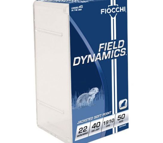 Fiocchi 22 WMR Ammo 40 Grain JSP, 50rds – 22FWMA