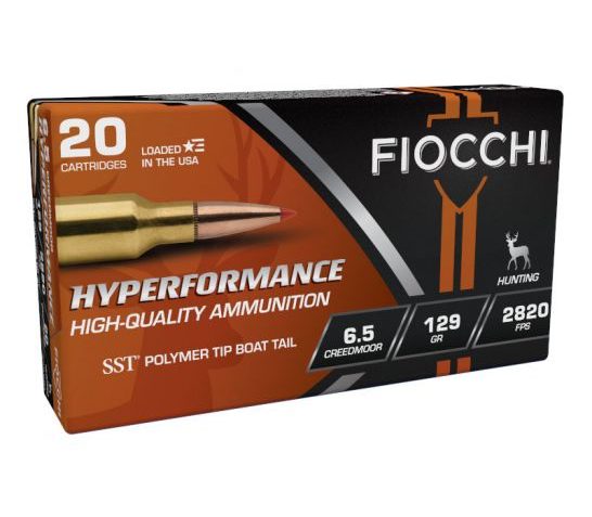 Fiocchi Hyperperformance 129 gr SST 6.5 Creedmoor Ammunition, 20 Rounds – 65CMHSA