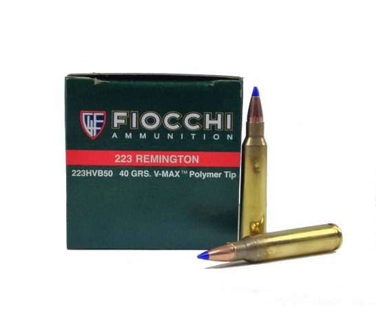 Fiocchi 223 Remington 40gr V-Max BT Ammunition 50rds – 223HVB50