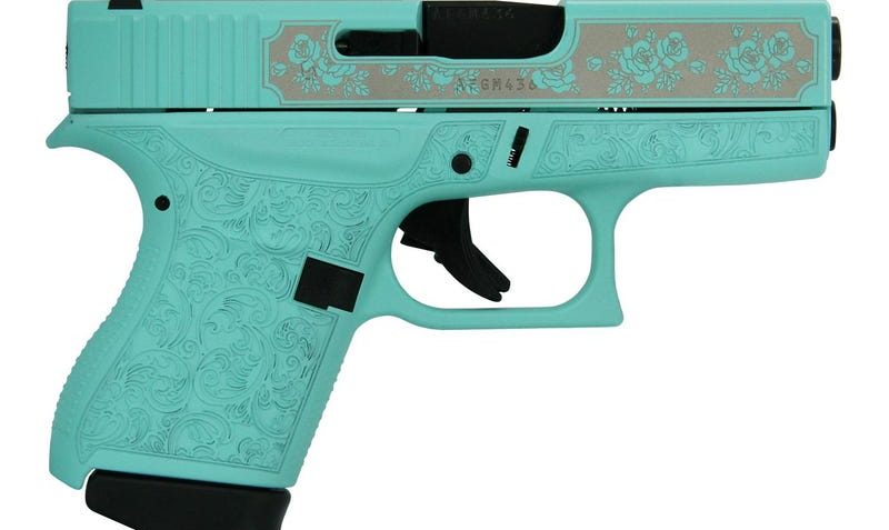 GLOCK G43 Tiffany Blue & Rose Engraved