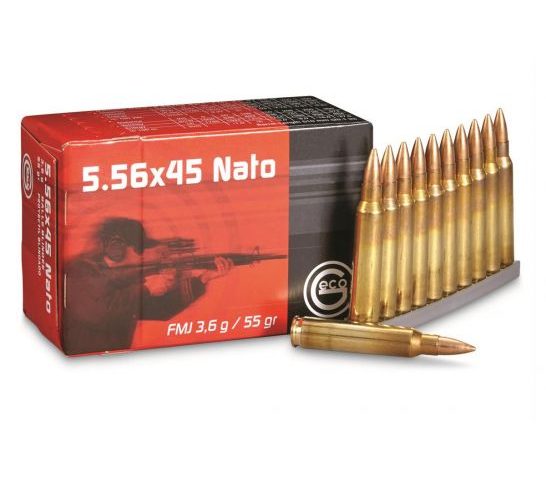 Geco Target 55 gr Full Metal Jacket 5.56 Ammo, 50/box – 278140050