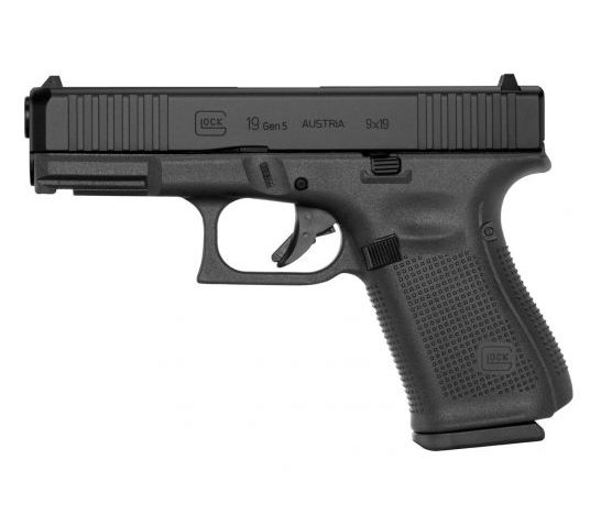 Glock 19 Gen 5 FS 10 Round 9mm Pistol, Black – PA195S201