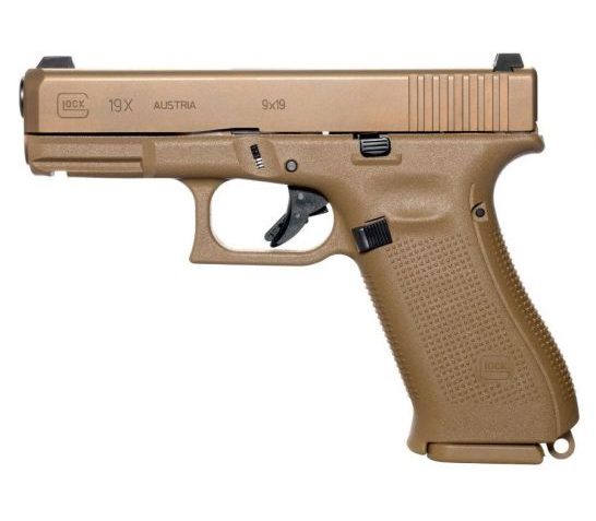 Glock 19X 10 Round 9mm Pistol With Glock Night Sights, FDE – UX1950701