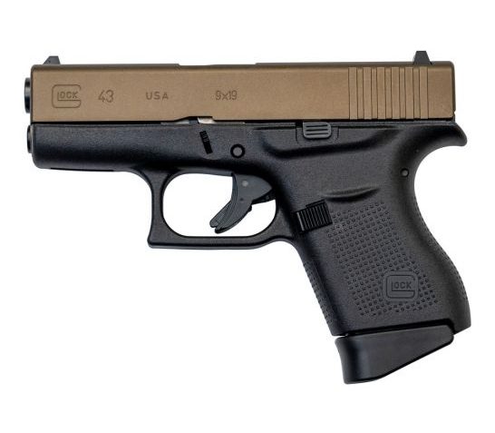 Glock 43 US 9mm Pistol, Burnt Bronze/Black – UI4350201BB