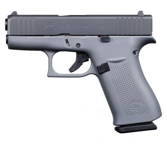 Glock 43X 9mm Pistol, Concrete Gray/Smoke – ACG-57010