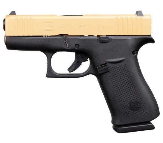 Glock 43X FS 9mm Pistol, Gold/Black – ACG-57005